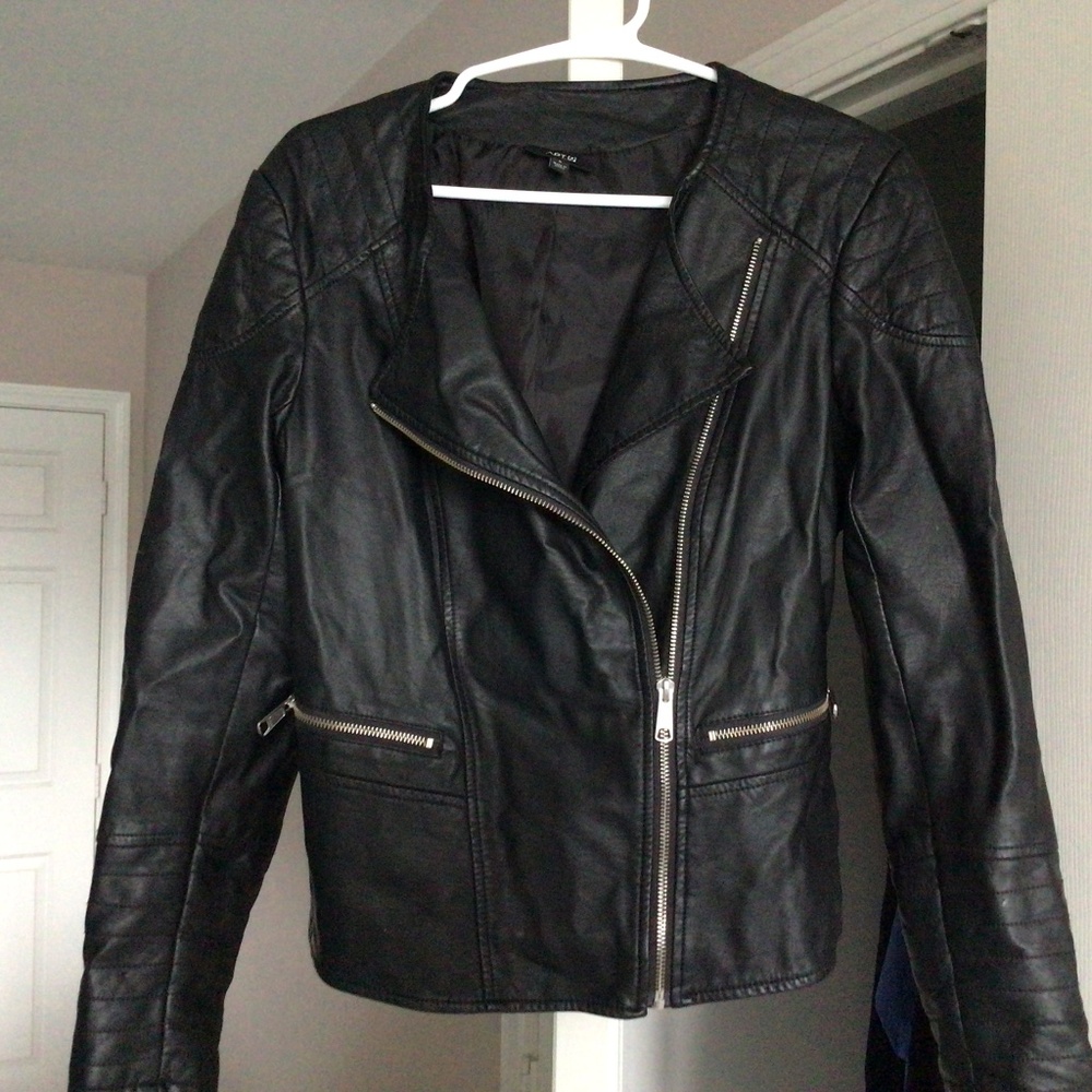 Faux leather jacket